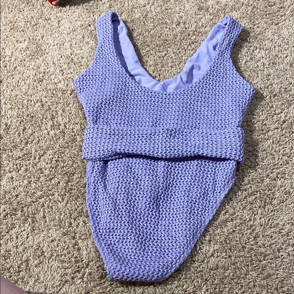 Montce Lavender Crochet Kim One-Piece - Picture 5 of 10